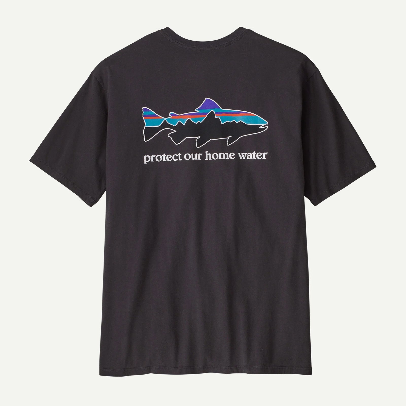Patagonia Mens Home Water Trout Organic T-Shirt - Ink Black Back