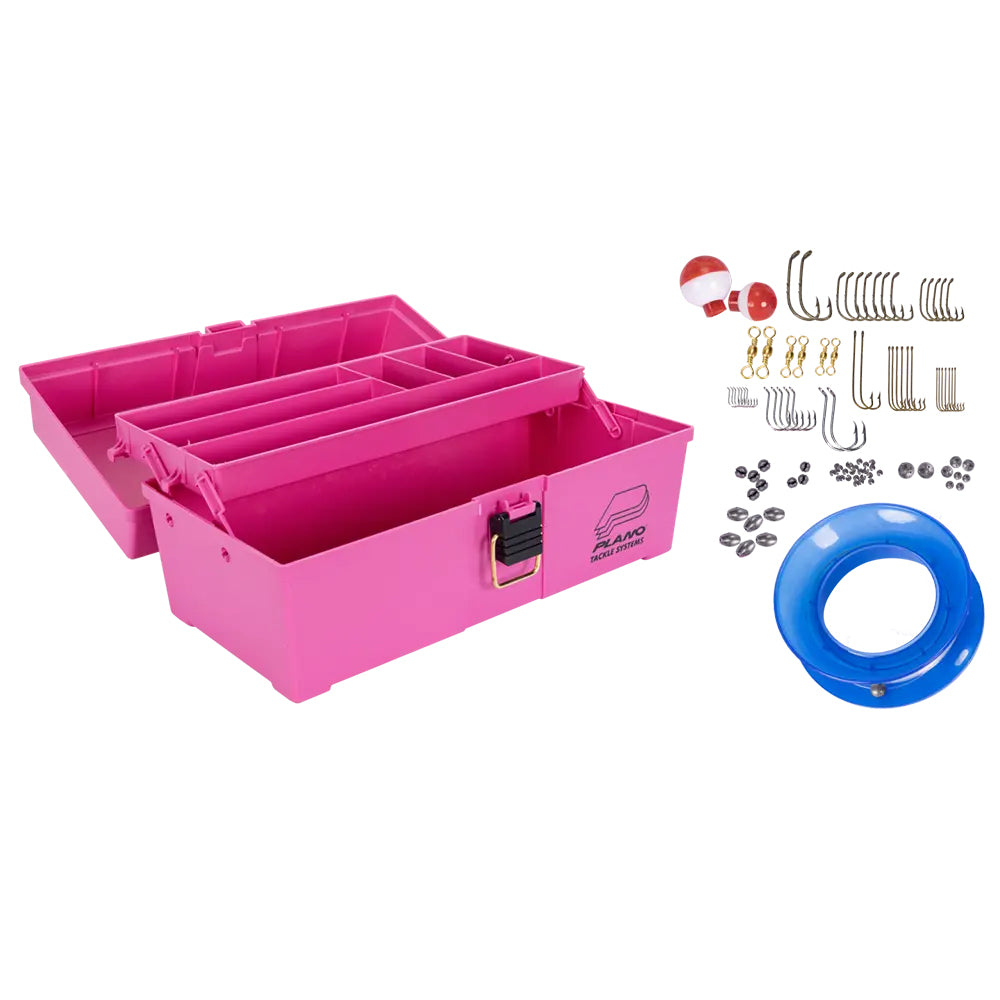 Plano 2100 100pk Tackle Kit Pink Open