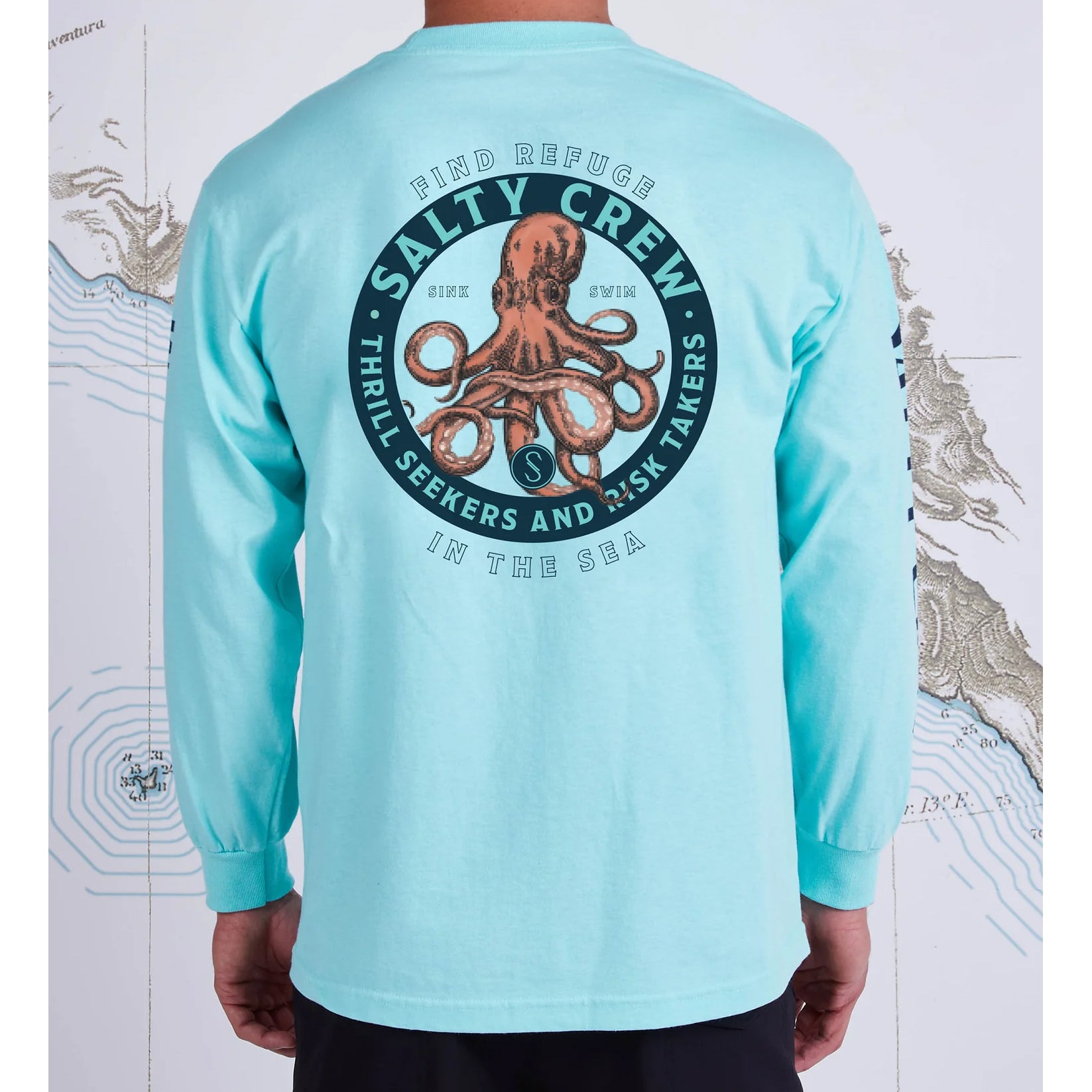 Salty Crew Deep Reach L/S Tee - Sea Foam