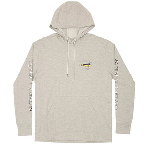 Salty Crew El Dorado Hood Tech Tee - Athletic Grey Front