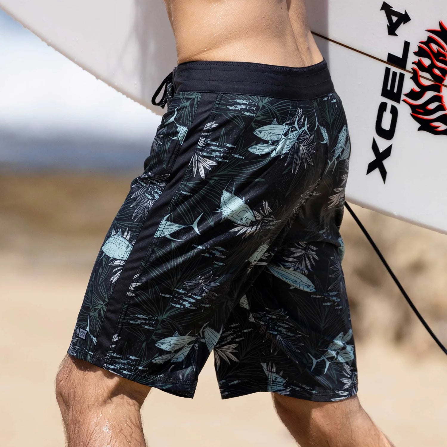 Salty Crew Keel Boardshort - Black Aqua