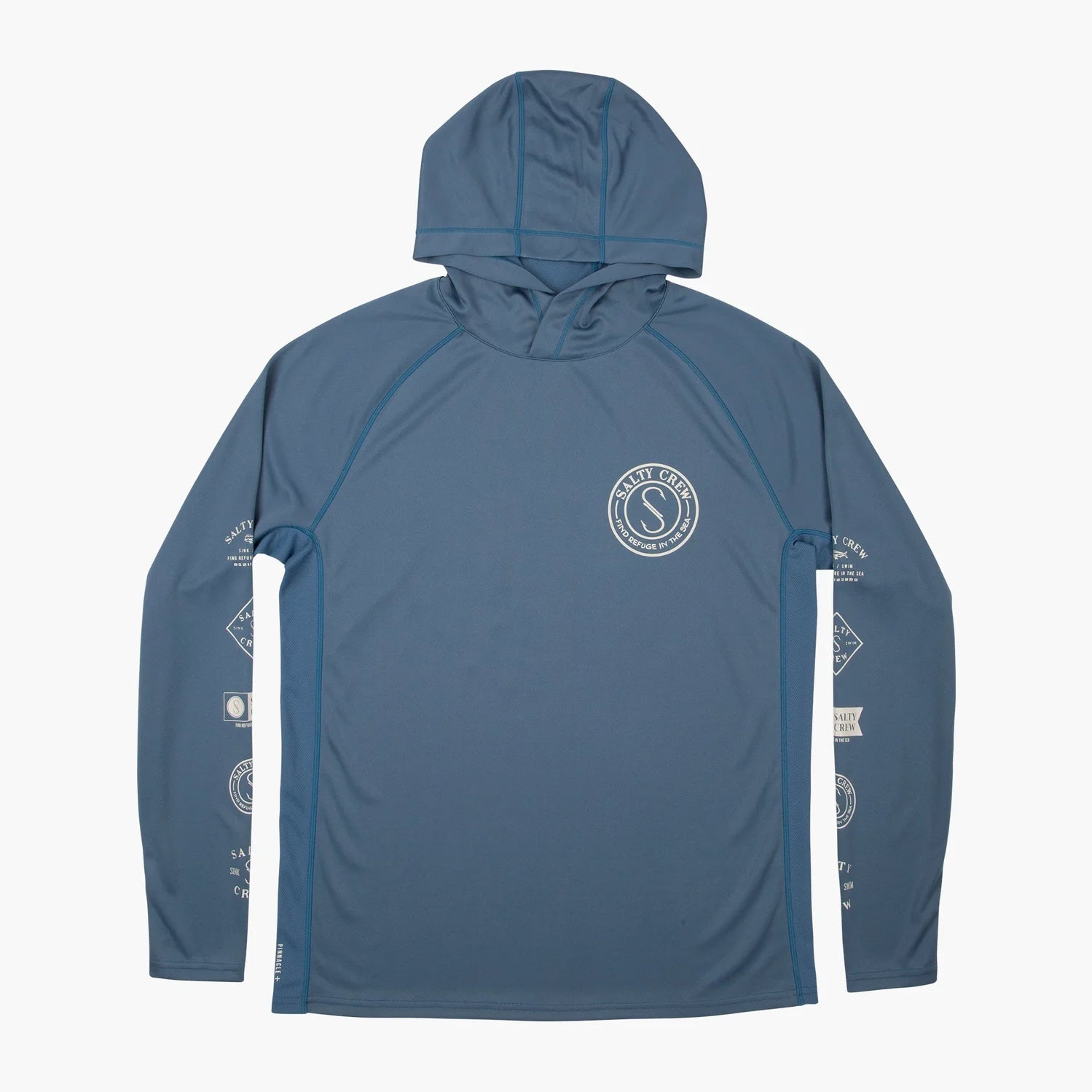 Salty Crew Palomar Pinnacle + Hood - Harbor Blue Front