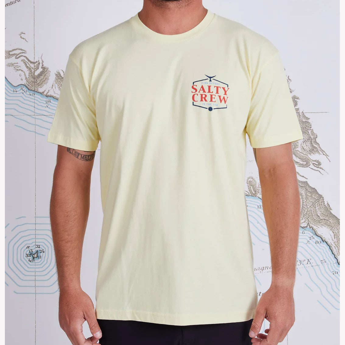 Salty Crew Skipjack Premium Short Sleeve Tee - Banana Front