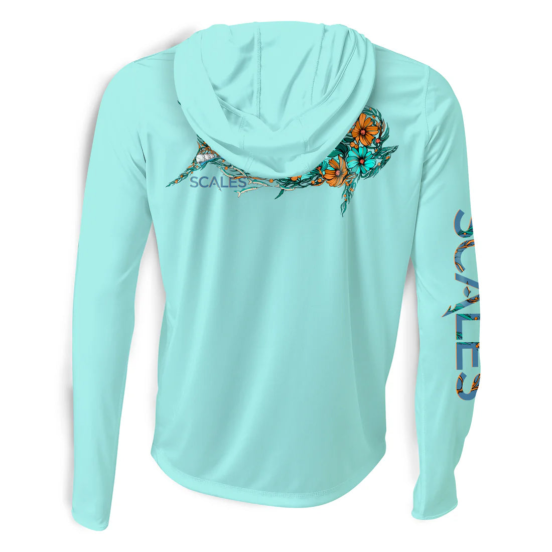 Scales Dorado Hooded Performance - Seafoam Back