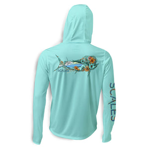 Scales Dorado Hooded Performance - Seafoam Hood