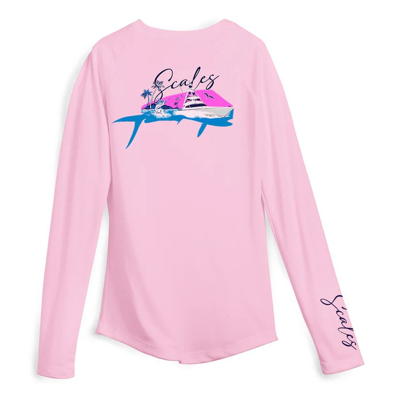 Scales Mahi Slam L/S Performance - Light Pink Back