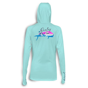 Scales Mahi Slam Womens Hooded Performance - Seafoam Hood