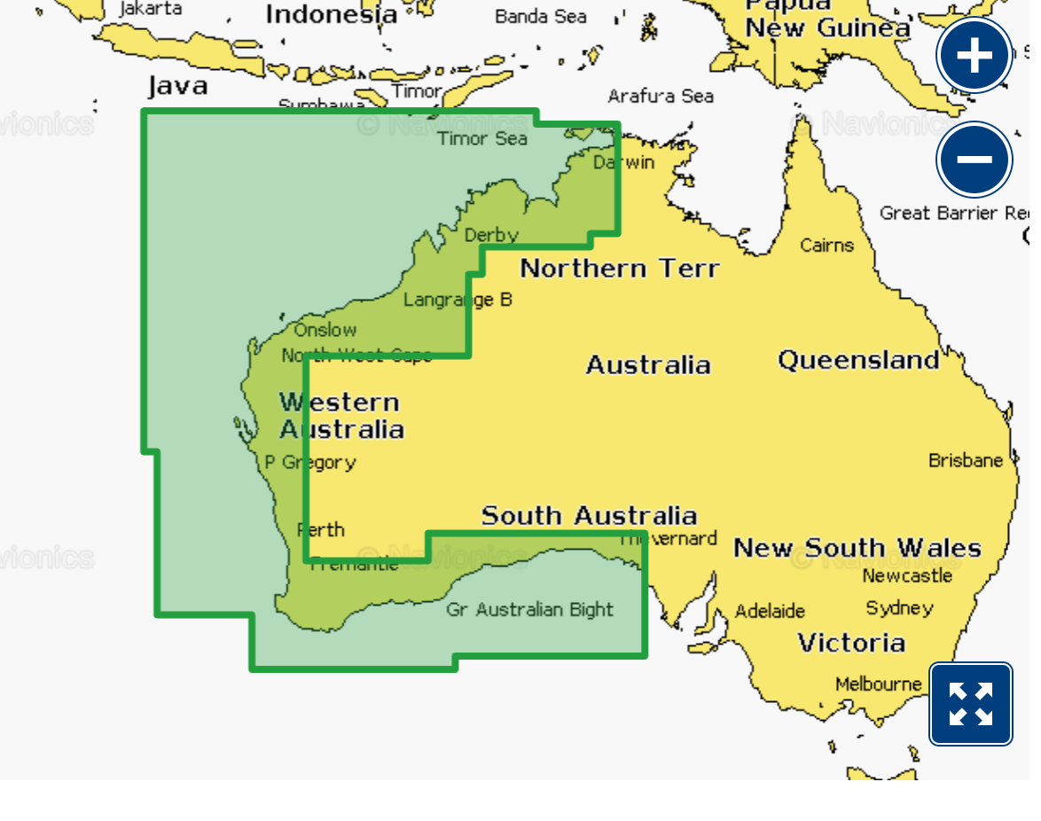 Navionics + Australia West Maps