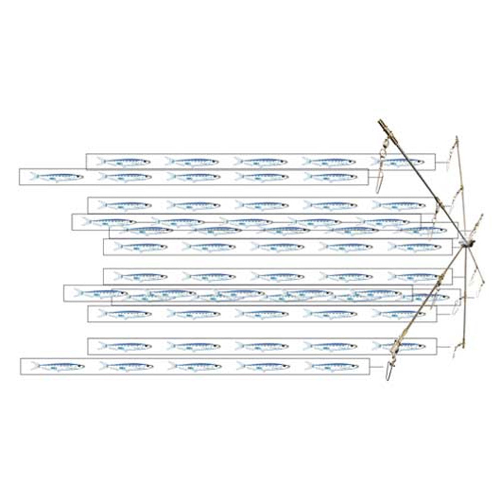 SeaPro Dredge 24in - 16 Laser Fish Strips Formation