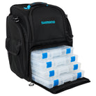 Shimano Backpack With Tackle Boxes - Black Large Open