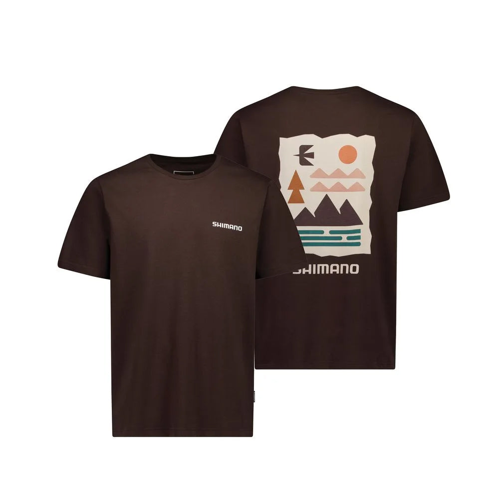 Shimano Coastal Tee - Chocolate Cover