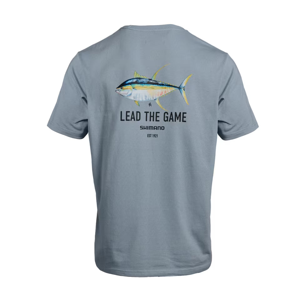 Shimano Lift The Game T-Shirt Mist - Yellowfin Tuna Back