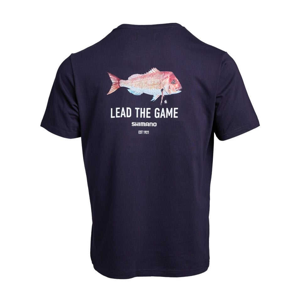 Shimano Lift The Game T-Shirt Navy - Snapper