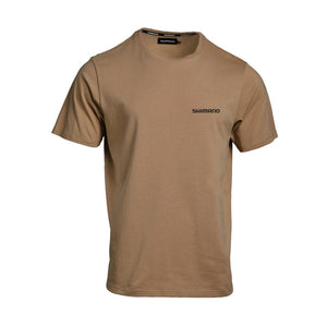 Shimano Lift The Game T-Shirt Sand - Brown Trout Front