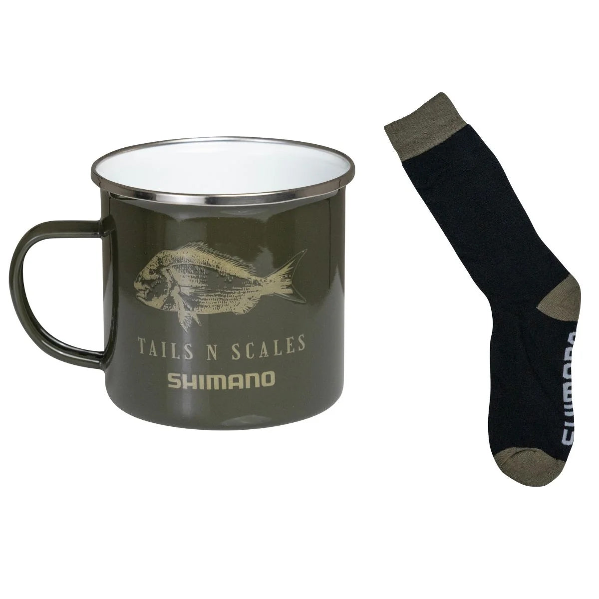 Shimano Mug And Boot Sock Set - Olive Cover