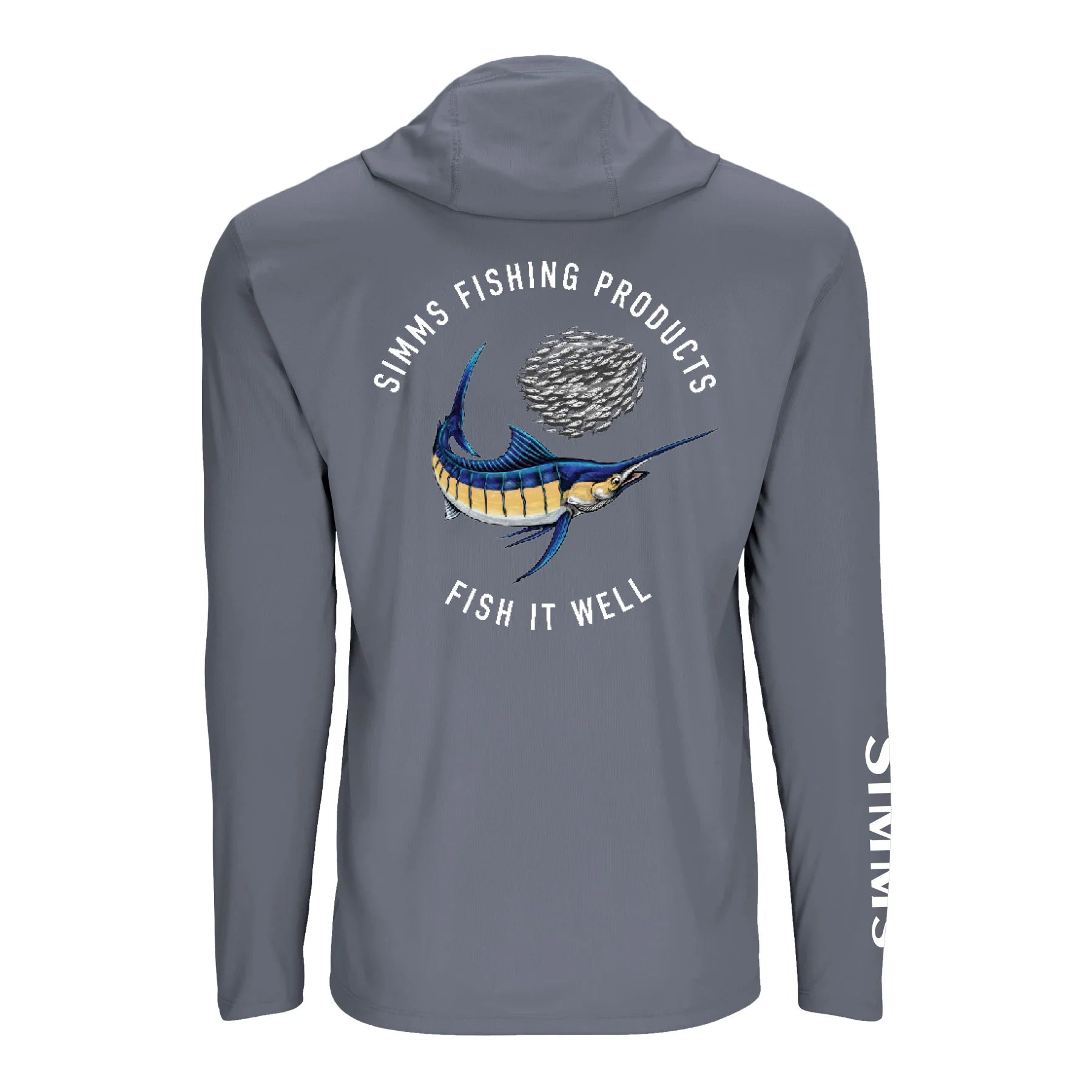 Simms 26 Solartech Hoody - Marlin Bait Ball Storm Back