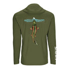 Simms 26 Solartech Hoody - Rainbow Rise Olive Back