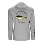 Simms 26 Solartech Hoody - Yellowfin Tuna Light Grey Back