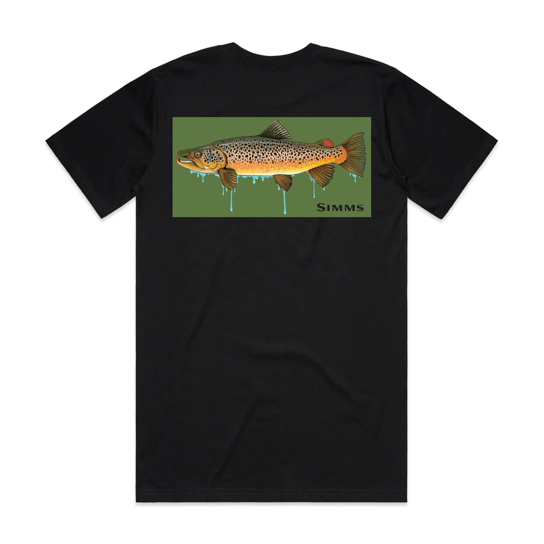 Simms 26 Tee - Brown Trout Black Back