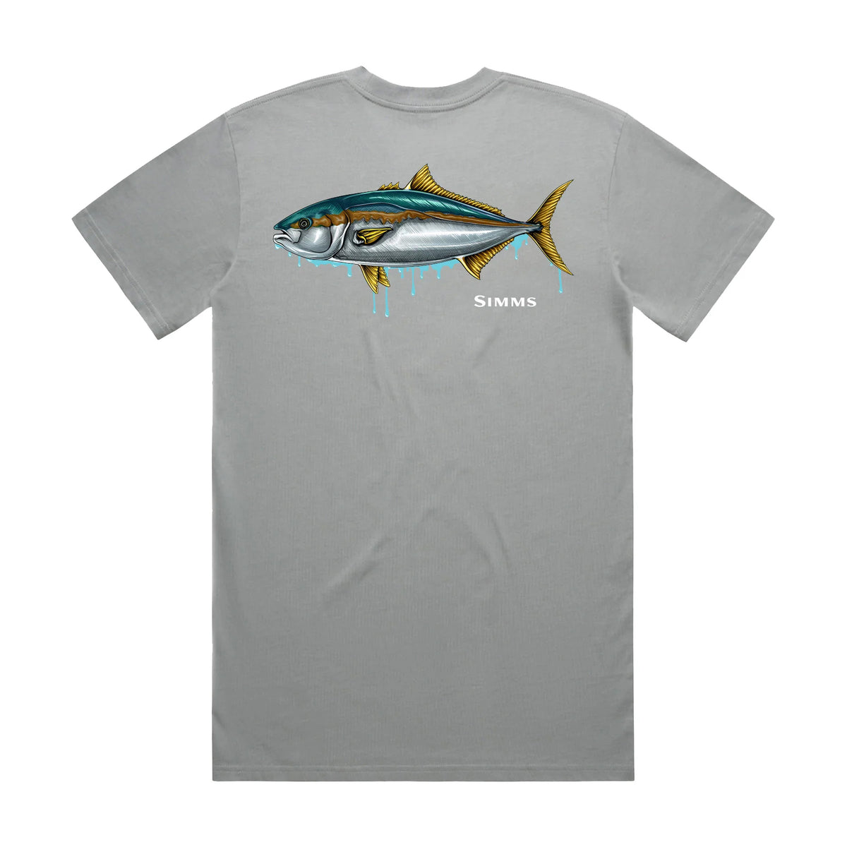 Simms 26 Tee - Kingfish Side Grey Back