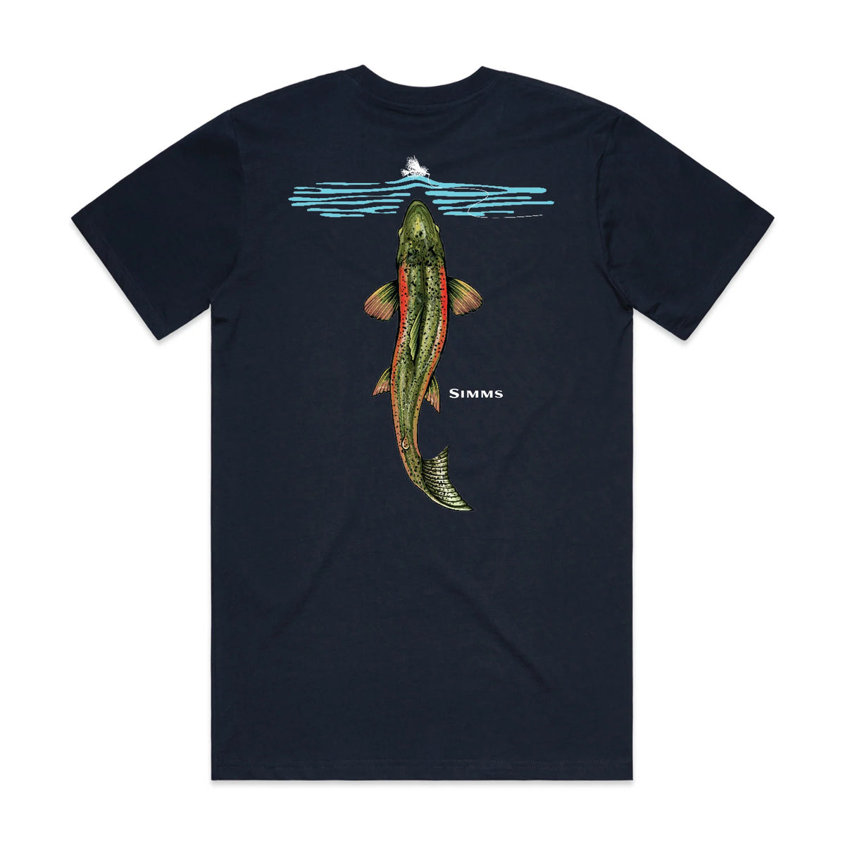 Simms 26 Tee - Rainbow Rise Navy Back