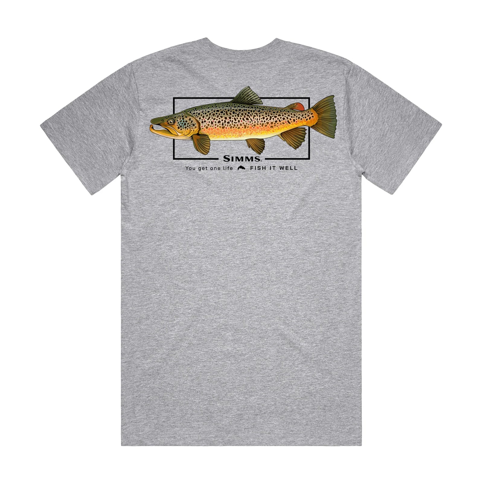 Simms Artist Tee 2024 - Brown Trout Fish It Well Cover