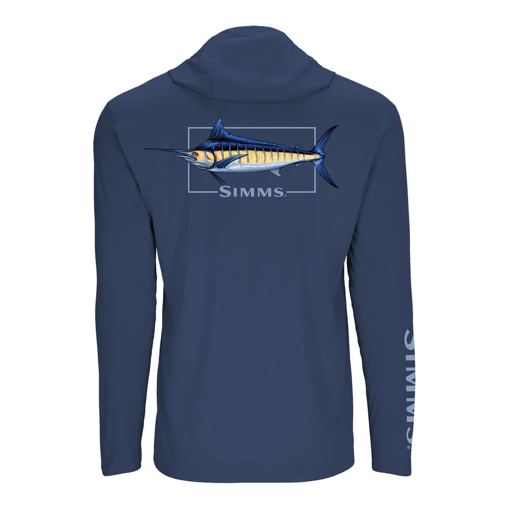 Simms Graphic Solartech Hoody 2024 - Blue Marlin Cover