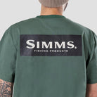 Simms Simms Logo Tee - Green - close up