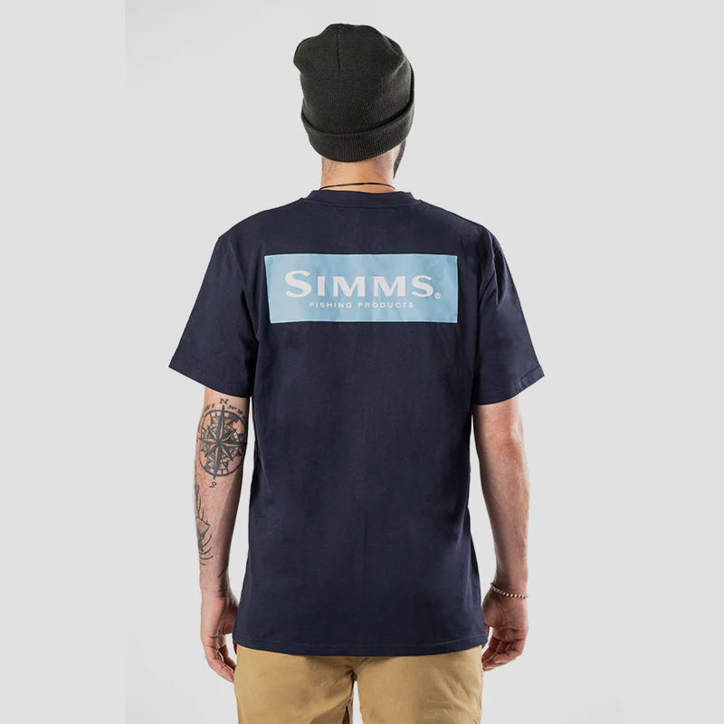 Simms Logo Tee - Navy Back
