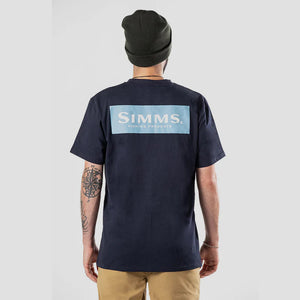 Simms Logo Tee - Navy Back