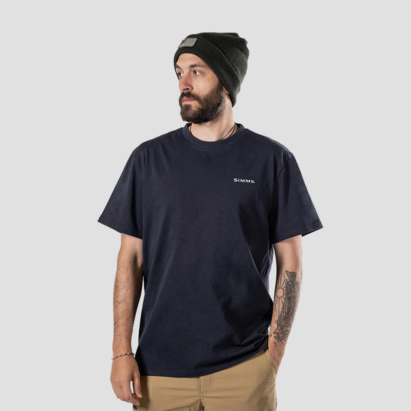 Simms Logo Tee - Navy Front