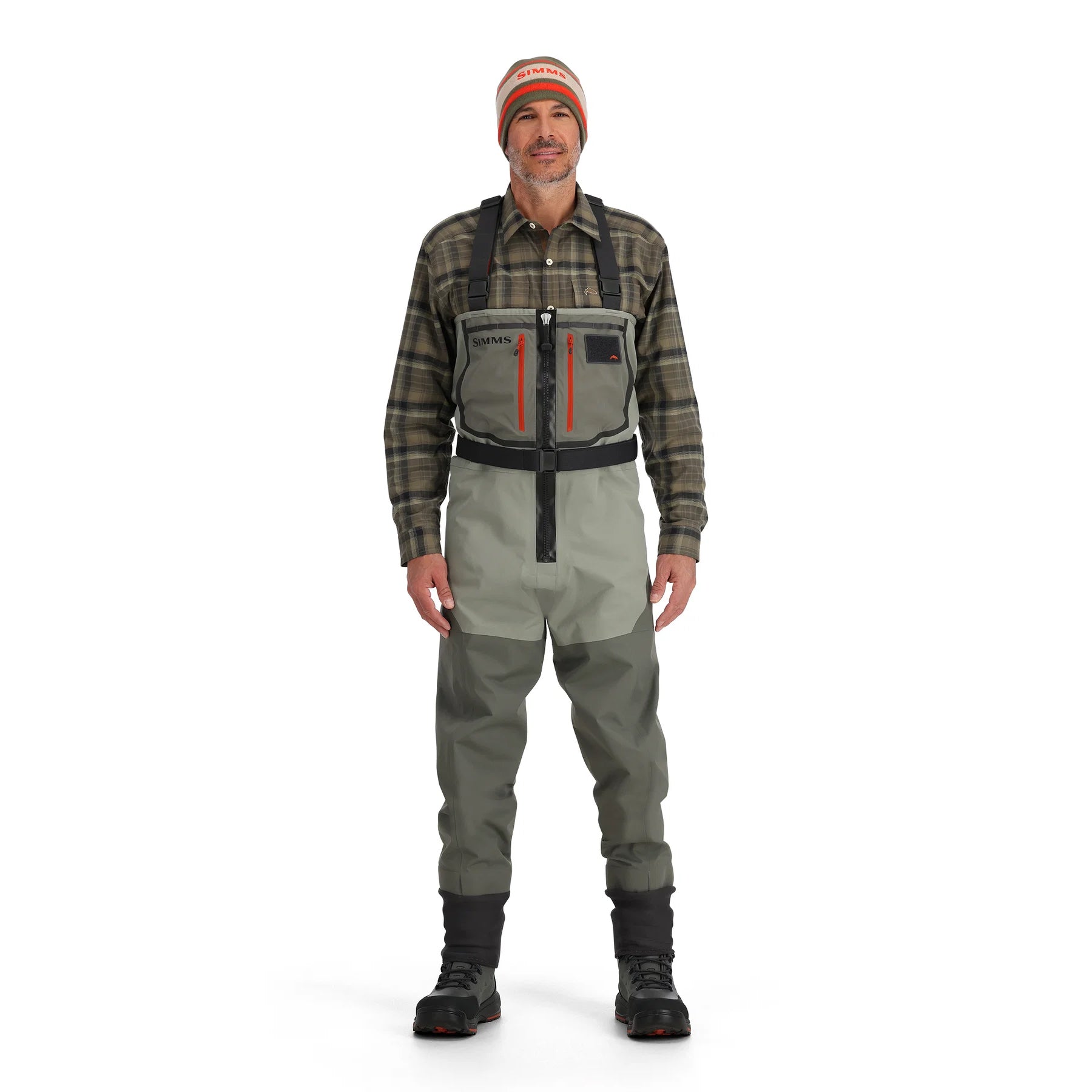 Simms Men's Freestone Z Stockingfoot Waders - Smoke Front