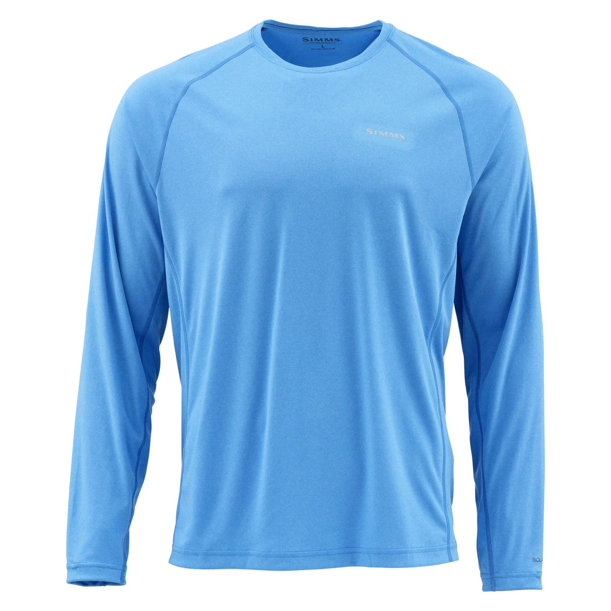 Simms Mens SolarFlex Long Sleeve Crewneck Solids - Pacific Heather