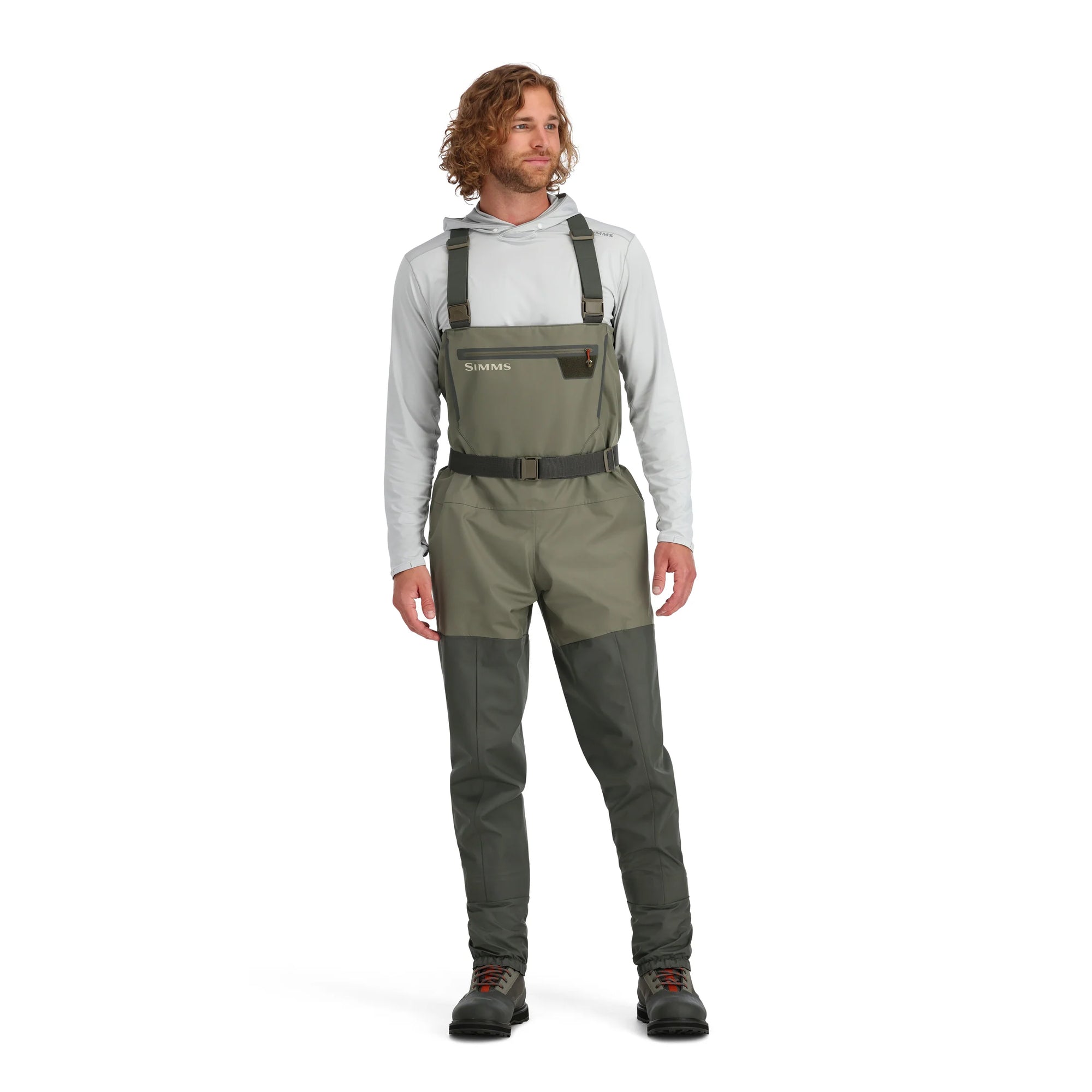 Simms Mens Tributary Stockinfoot Waders - Basalt Front
