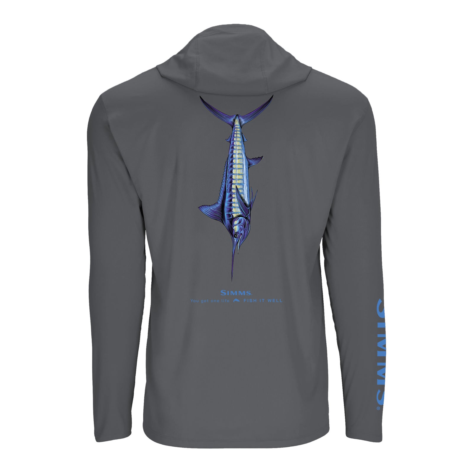 Simms S25 Artist Solartech Hoody - Blue Marlin Back