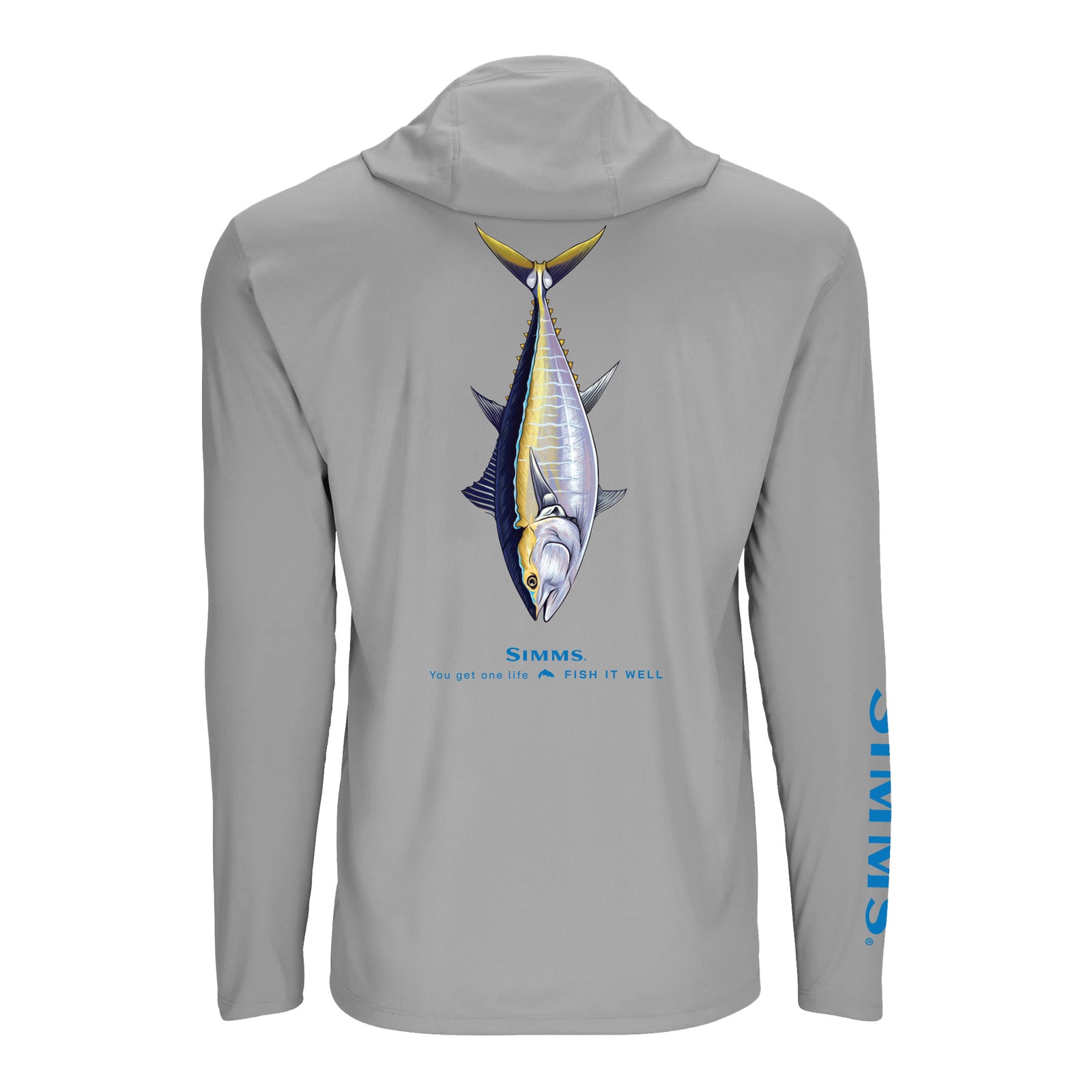Simms S25 Artist Solartech Hoody - Bluefin Tuna Back