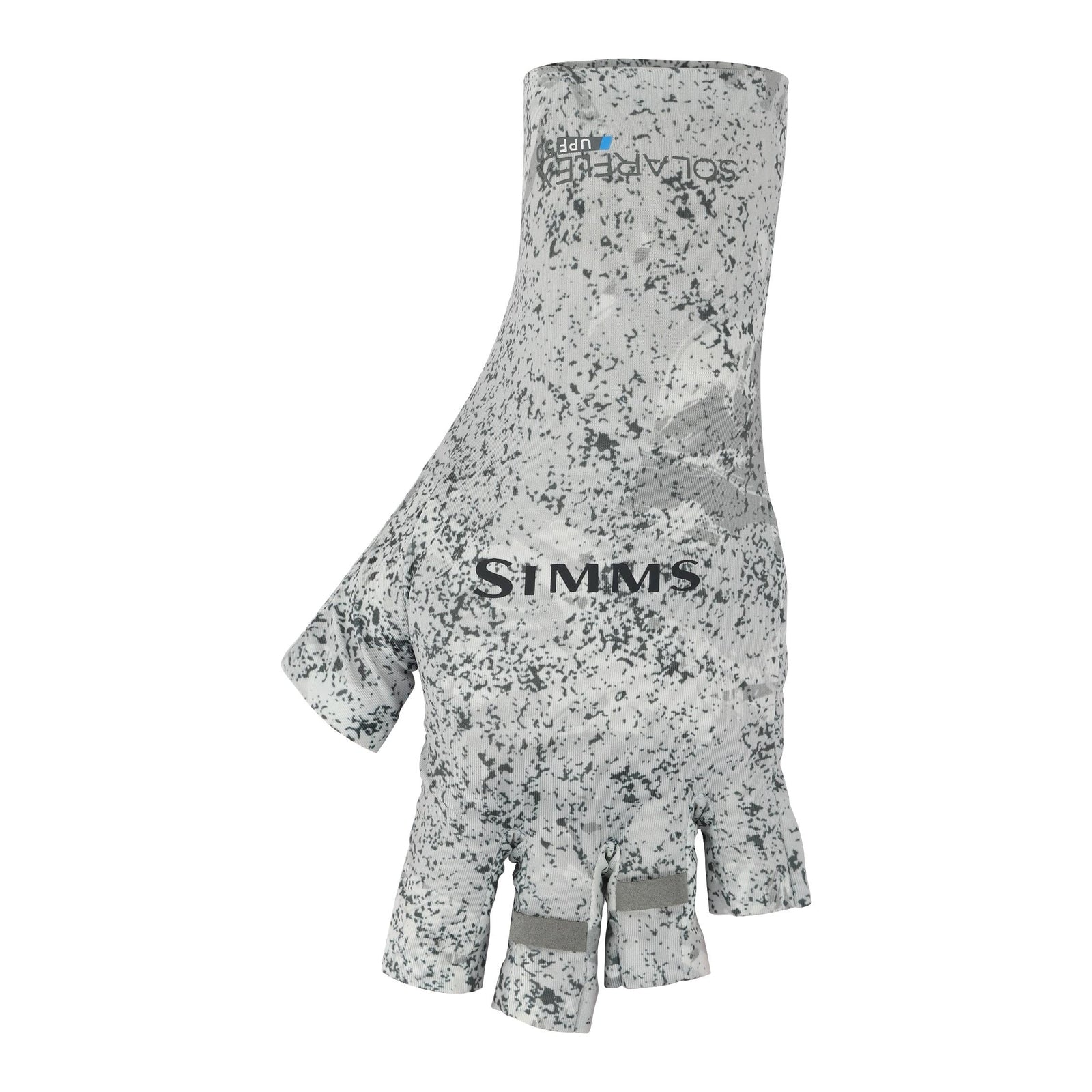 Simms Solarflex Half-Finger Sunglove - Back Eddy White Top