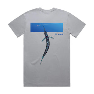 Simms Tee Marlin Birds Eye - Grey Back