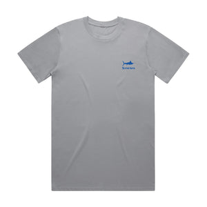 Simms Tee Marlin Birds Eye - Grey Front