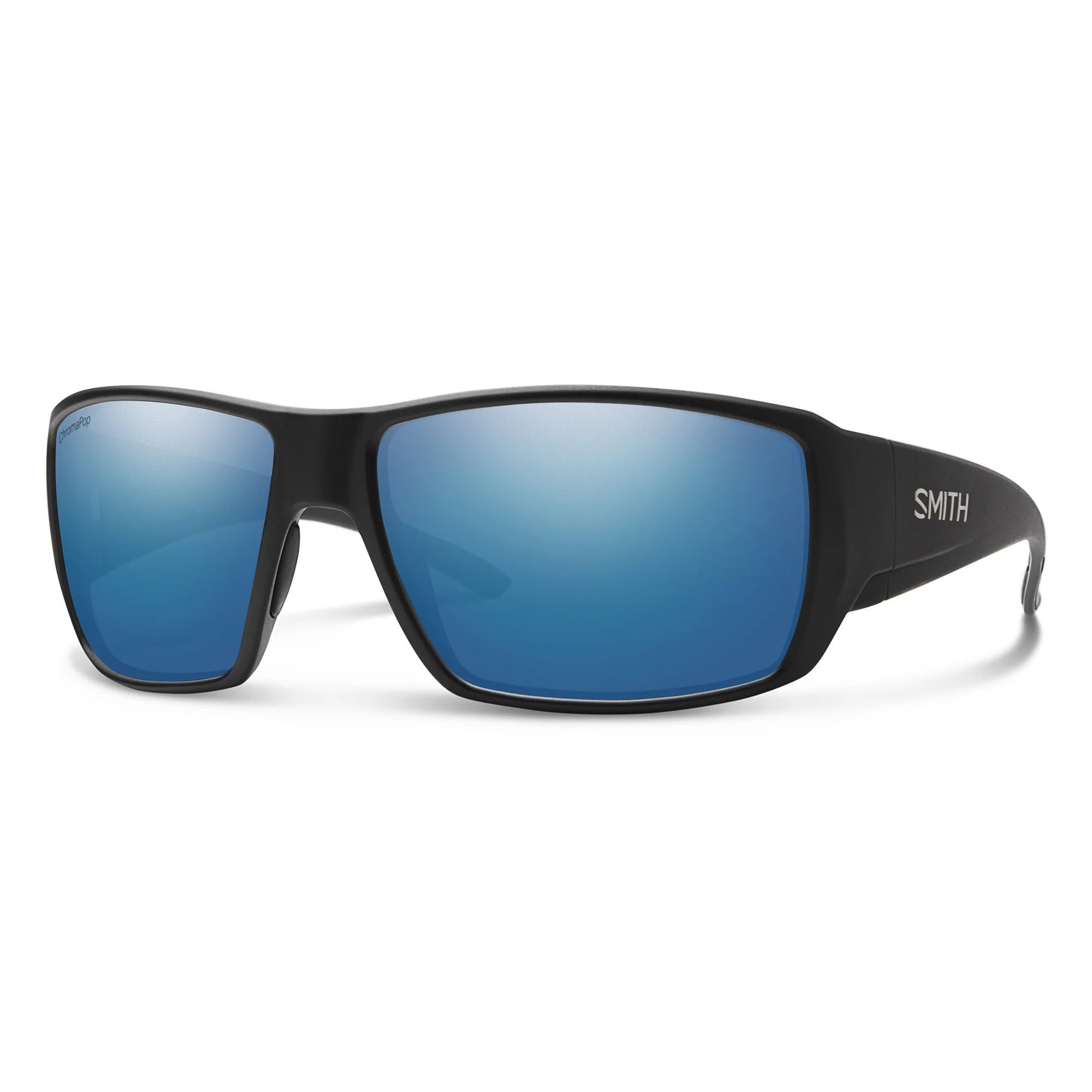 Smith Optics Guides Choice Matte Black Frame CromaPop Polarised Glass Blue Mirror