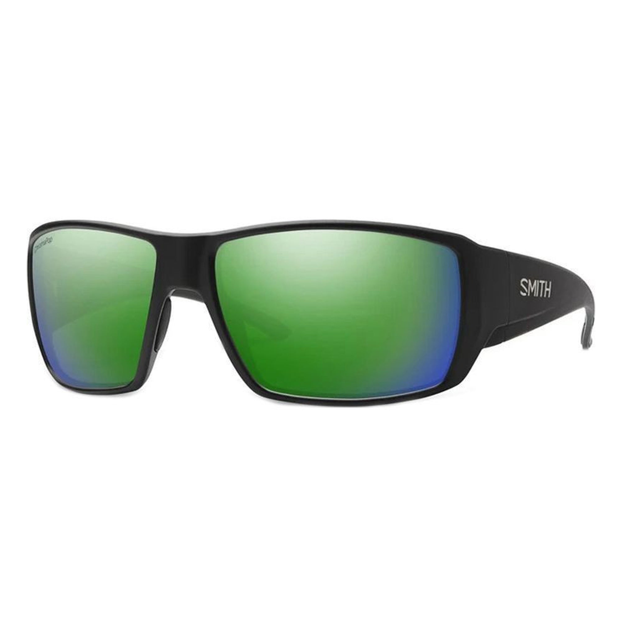 Smith Optics Guides Choice Matte Black Frame ChromaPop Polarised Glass Green Mirror Lens
