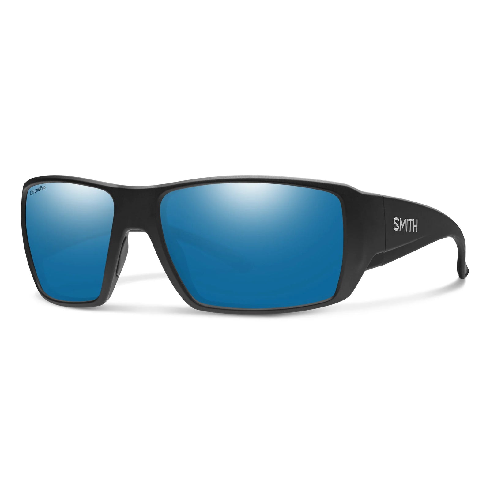 Smith Optics Guides Choice XL Matte Black Frame ChromaPop Polarised Blue Mirror Lens
