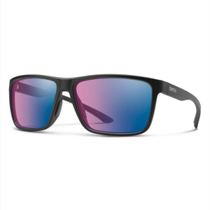 Smith Optics Riptide Matte Black Frame / ChromaPop Glass Rose Blue Mirror Lens
