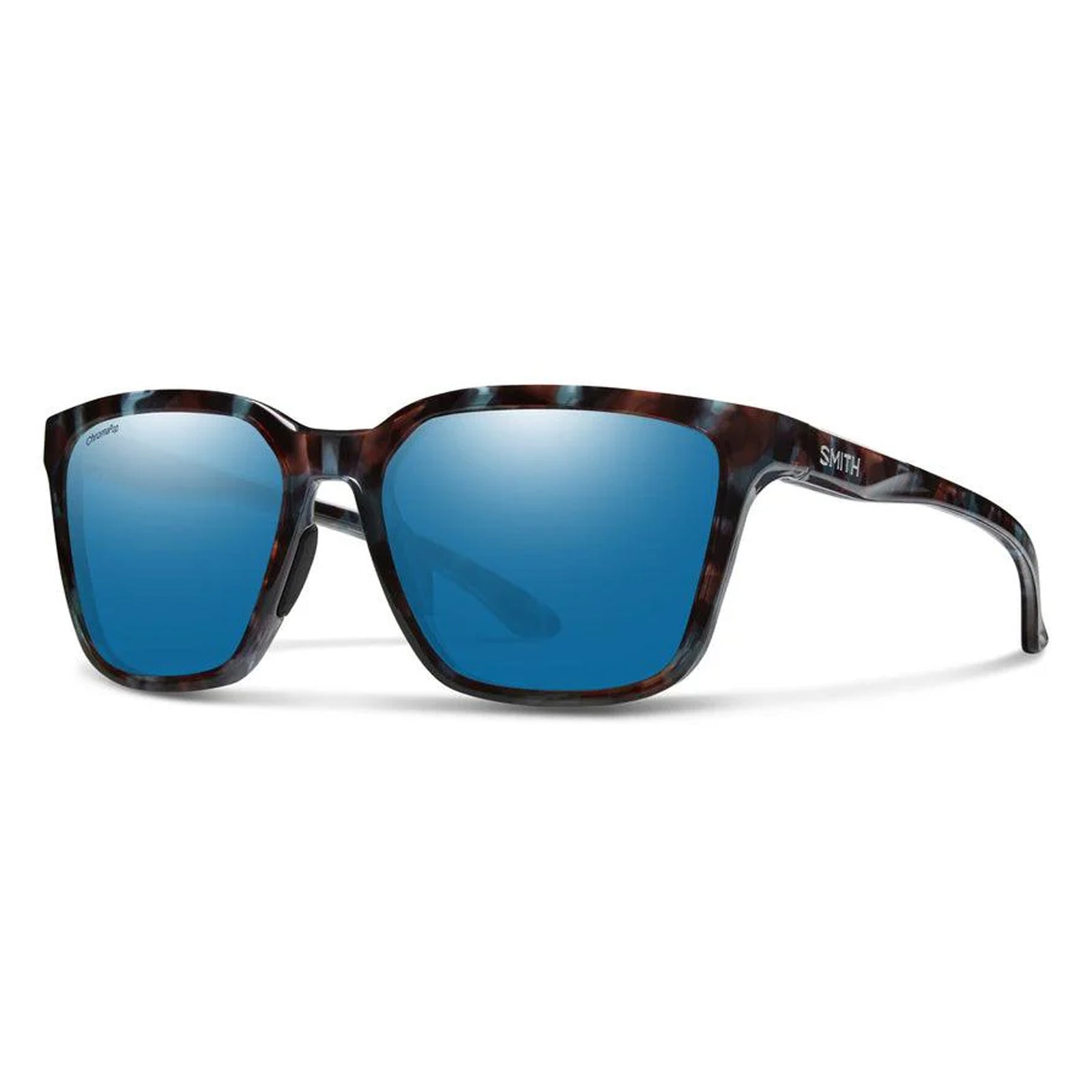 Smith Optics Shoutout Sky Tortoise Frame Polarised Glass Blue Mirror Lens