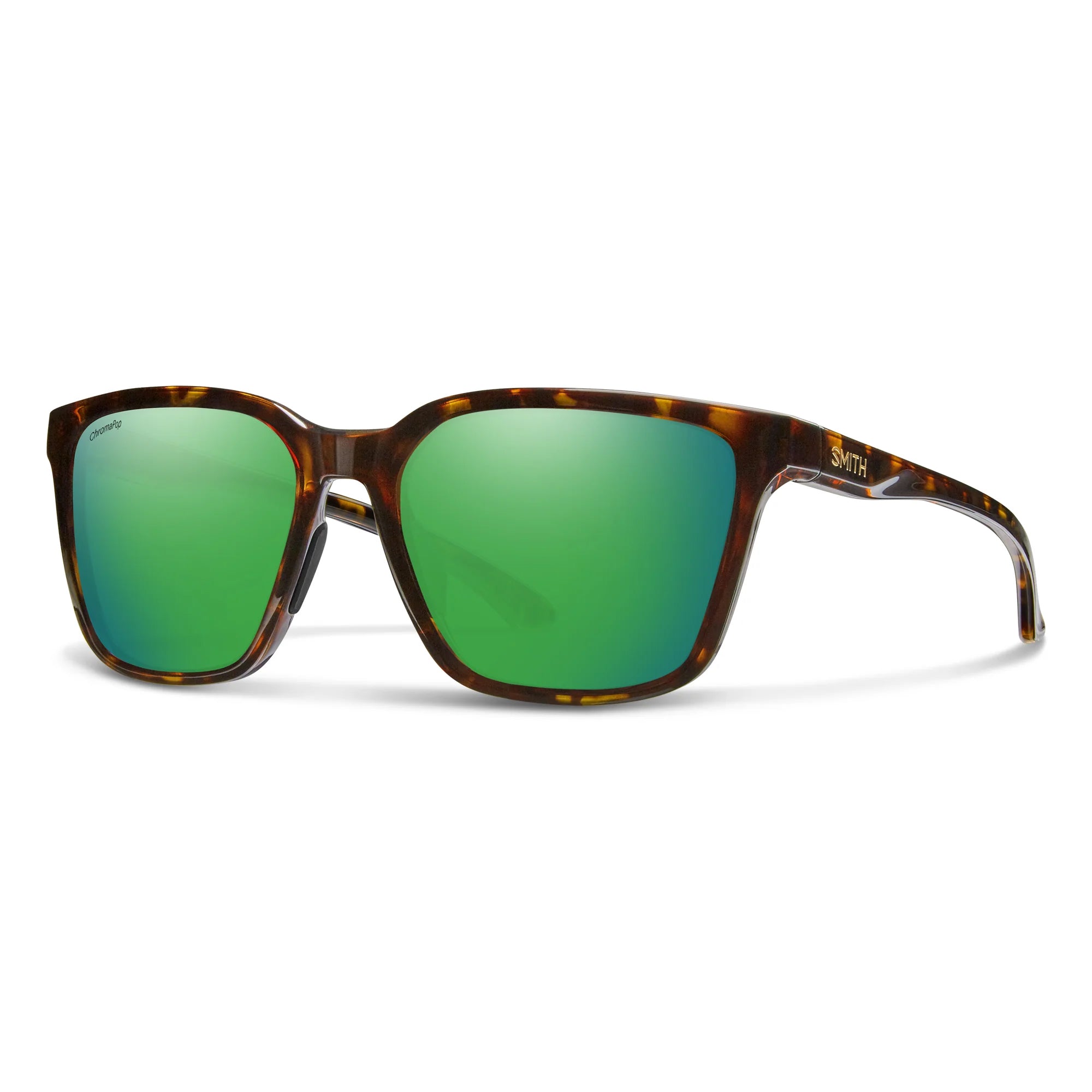 Smith Optics Shoutout Vintage Tort Frame Polarised Glass Green Mirror