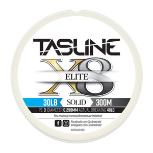Tasline X8 Solid 300m 30lb
