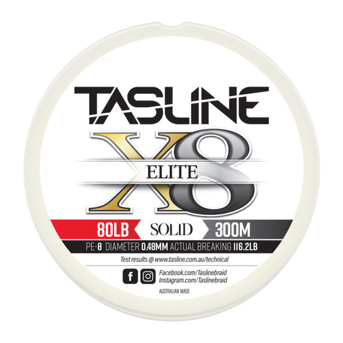 Tasline X8 Solid 300m 80lb