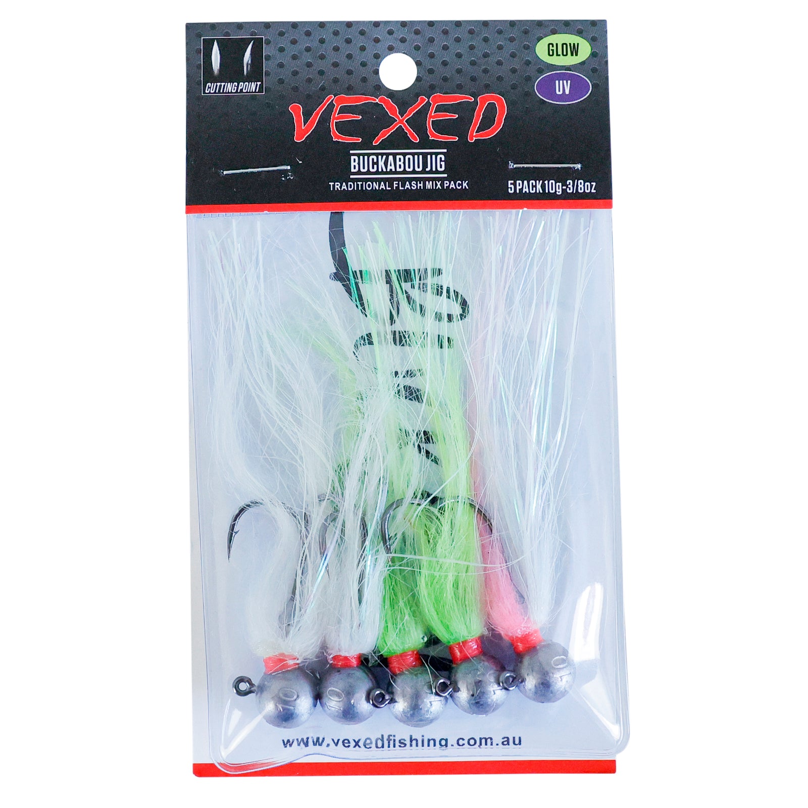 Vexed Buckabou Jig 5 Pack Traditional Flash Mix