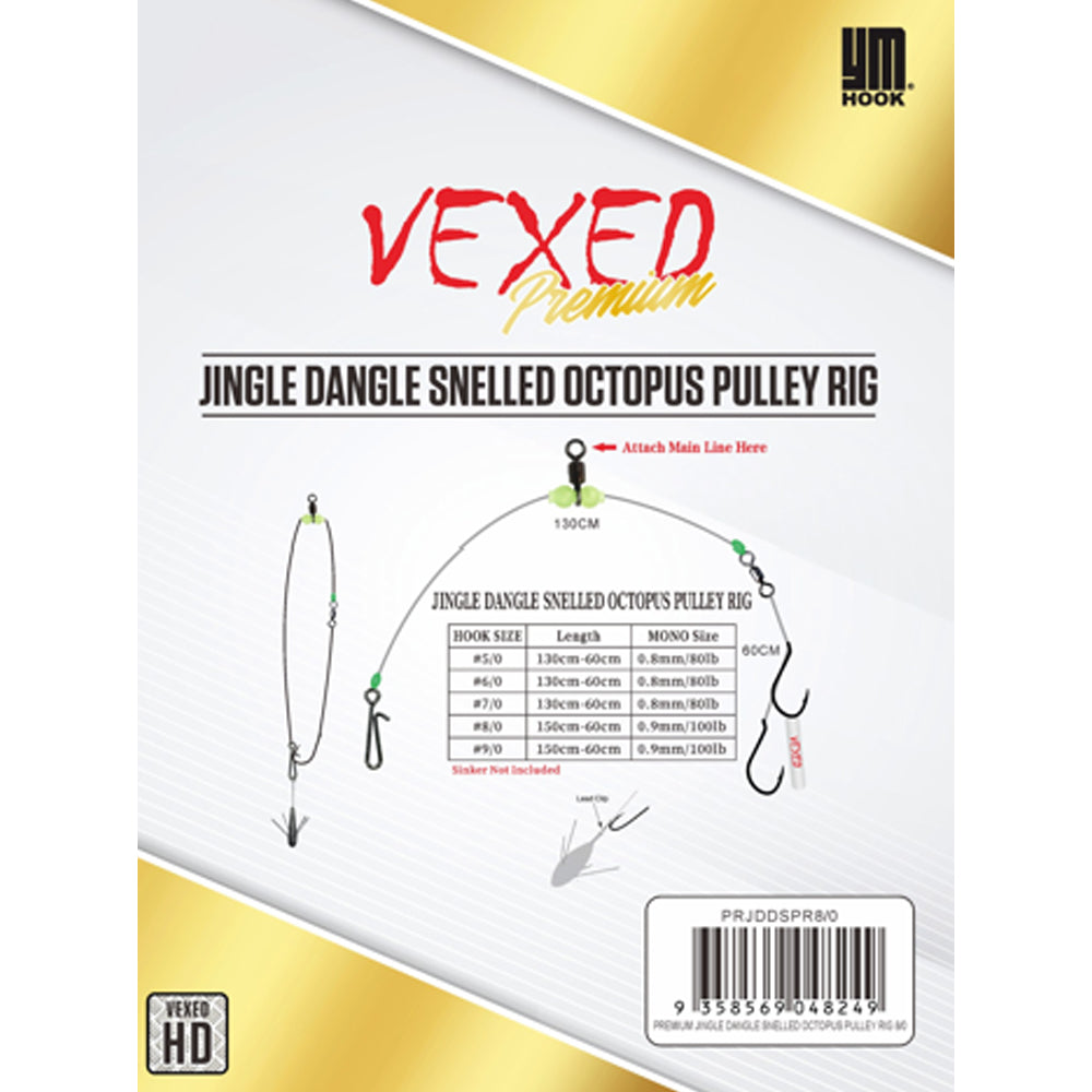 Vexed Premium Jingle Dangle Snelled Octopus Pulley Rig Back