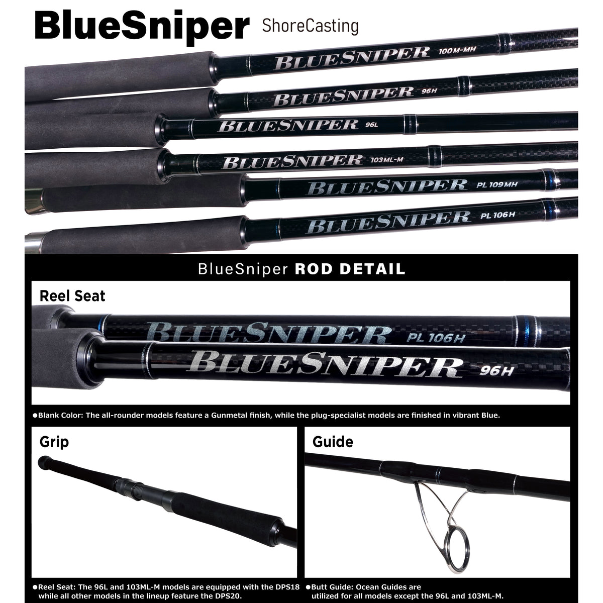 Yamaga Blanks 26 Blue Sniper Shore Casting Range